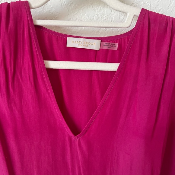 Ramy Brook Hot Pink Slit Sleeve Blouse Small - Picture 3 of 3
